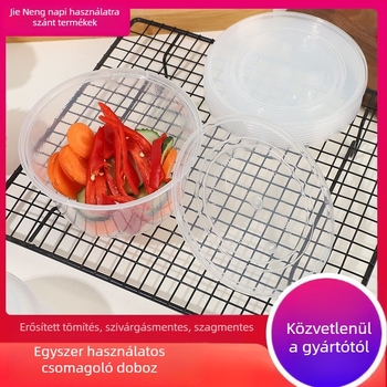 Egyszer használatos ebédes doboz fedővel – PP anyag, mikróbarát, csomagolás 5/10, Clean Energy