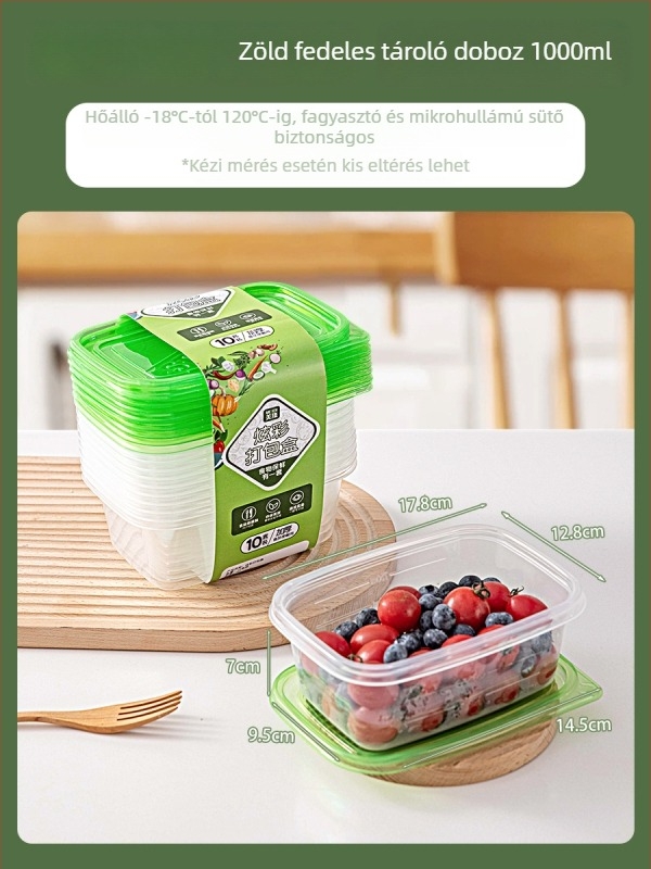 Egyszer használatos PP ebédes doboz tál és evőpálcikákkal, élelmiszerbiztonságos, biológiailag lebomló, irodai használatra