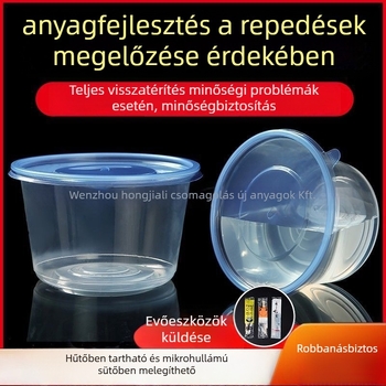 Egyszer használatos tál, megerősített PP5, hőálló, mikrohullámú sütőben használható, logó nyomtatás