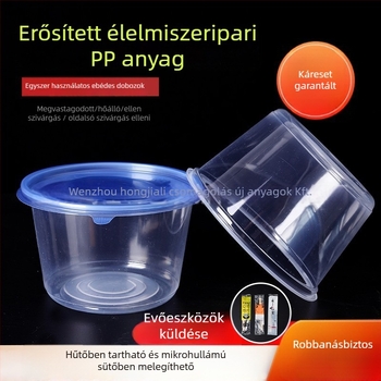 Egyszer használatos tál, megerősített PP5, hőálló, mikrohullámú sütőben használható, logó nyomtatás