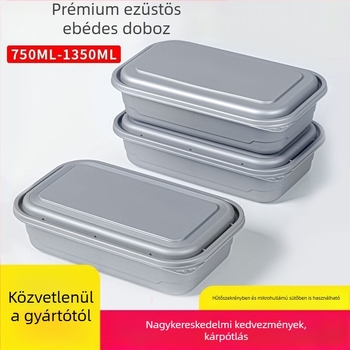 Egyszer használatos japán stílusú dupla rétegű, szivárgásmentes ebéddoboz