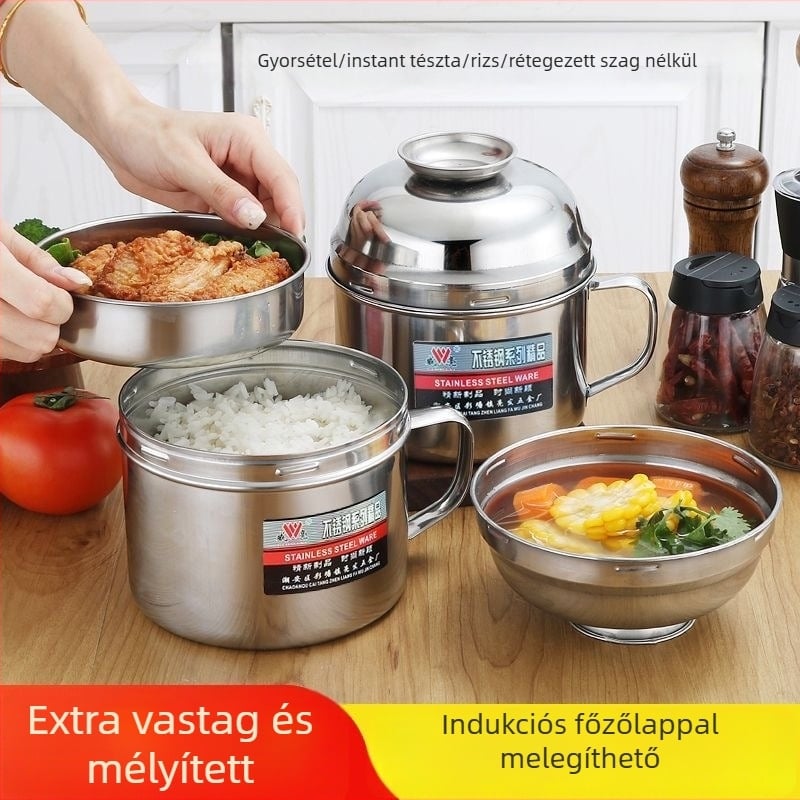 410-es mágneses rozsdamentes acél ebédes doboz, nagy kapacitású, dupla rétegű fedéllel és rekeszekkel, irodai használatra, mikrohullámú sütőben használható