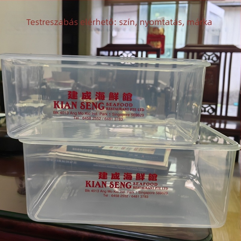 Shunli négyzet alakú műanyag zöldséges-gyümölcs tároló doboz, élelmiszer-minőség, mikrohullámú sütőben használható, kapacitás 4.1-5 L, kiváló tömítés