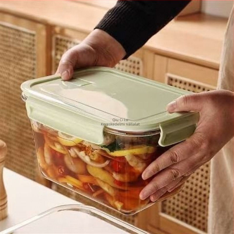 Savanyúság tároló üveg fedéllel, hőálló boroszilikát üveg, mikrózható, dupla rétegű kialakítás, kapacitás 300 ml alatt
