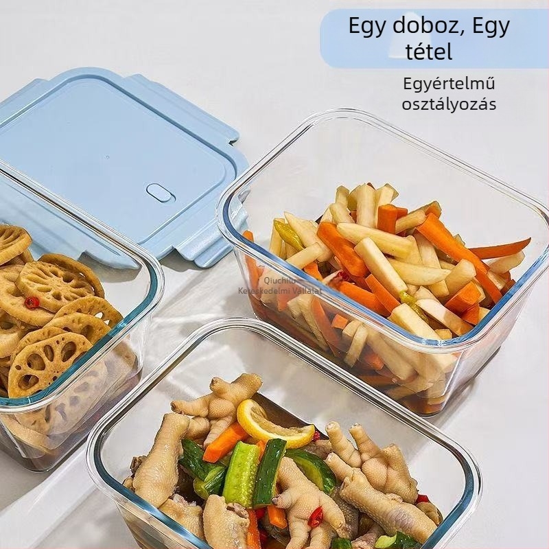 Savanyúság tároló üveg fedéllel, hőálló boroszilikát üveg, mikrózható, dupla rétegű kialakítás, kapacitás 300 ml alatt
