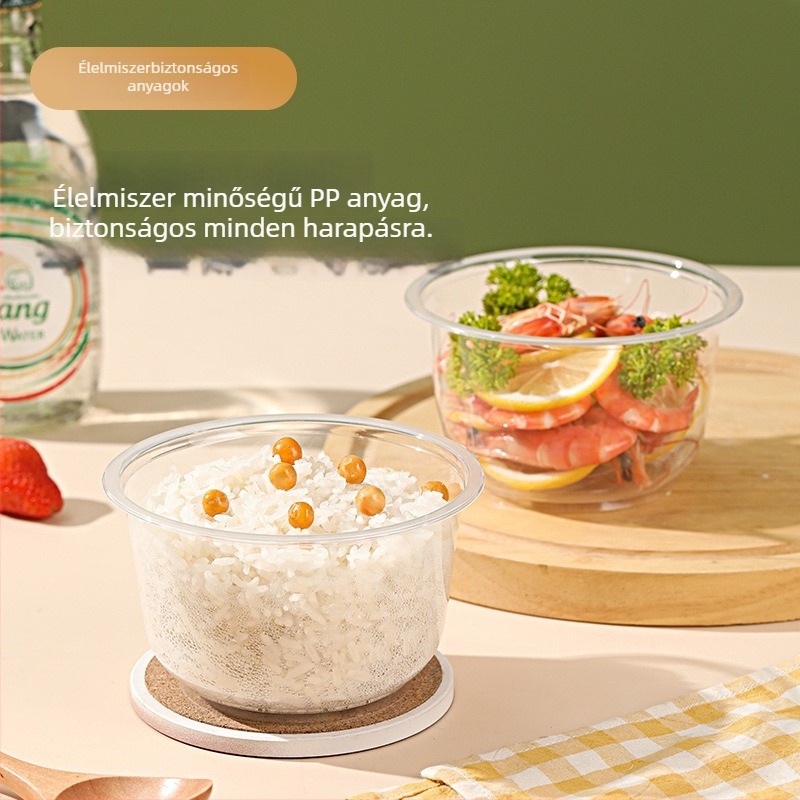 Egyszer használatos műanyag tálak, téglalap alakú, 401–500 ml, 20 darabos csomag, Guangdong eredetű