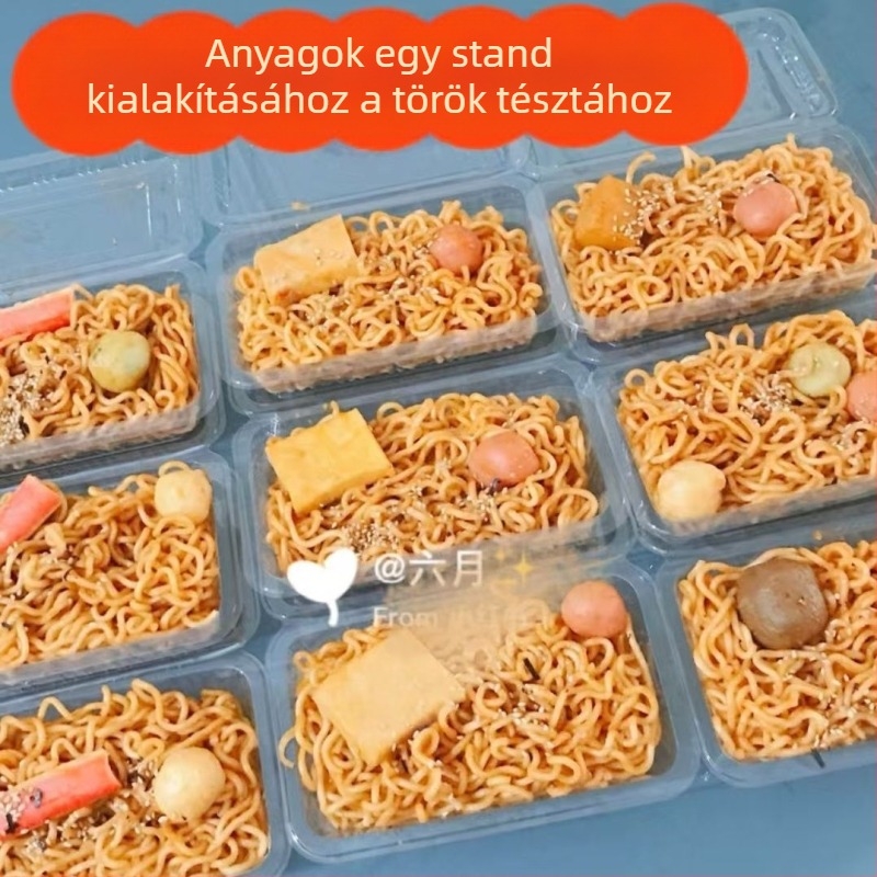 Egyszer használatos tészta csomagoló doboz műanyagból | Mikrohullámú sütő nem alkalmas | Nem biodegradálható