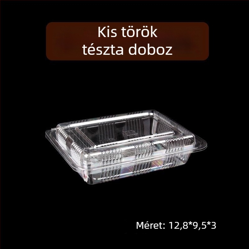 Egyszer használatos tészta csomagoló doboz műanyagból | Mikrohullámú sütő nem alkalmas | Nem biodegradálható