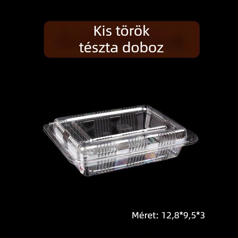 Egyszer használatos tészta csomagoló doboz műanyagból | Mikrohullámú sütő nem alkalmas | Nem biodegradálható