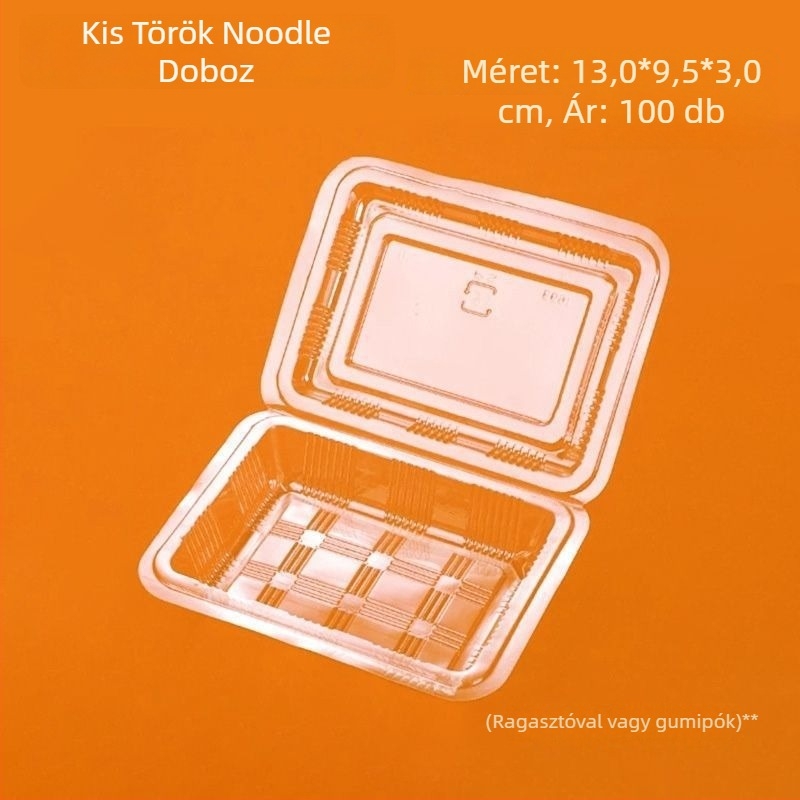 Műanyag egyszer használatos ételkészítő doboz fedéllel, átlátszó, alkalmas gyümölcsre és hűtött ételekhez