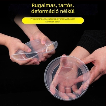 Egyszer használatos ebédes doboz, téglalap alakú, műanyag, gyümölcsökhöz, elvitelre