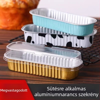 Egyszer használatos sütőtál alumíniumfóliából, téglalap alakú, 200 ml kapacitás, testreszabható, márka Hong Kong Long