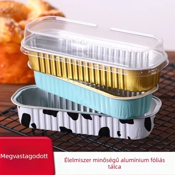 Egyszer használatos sütőtál alumíniumfóliából, téglalap alakú, 200 ml kapacitás, testreszabható, márka Hong Kong Long