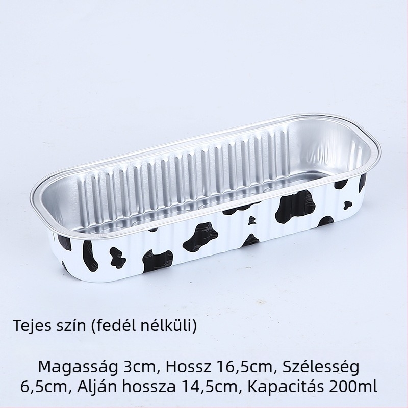 Egyszer használatos sütőtál alumíniumfóliából, téglalap alakú, 200 ml kapacitás, testreszabható, márka Hong Kong Long