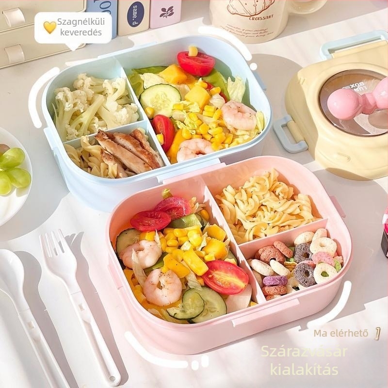 Műanyag ebédes doboz, téglalap alakú, 1–2 l kapacitású, zárható és hőszigetelt, modern egyszerű stílusú, gyerekeknek