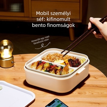 Elektronikus ebédes doboz vízmentes felmelegítéssel, szigetelve kettős rekesz, kapacitás ≤1 L, hőmérséklet-szabályozás