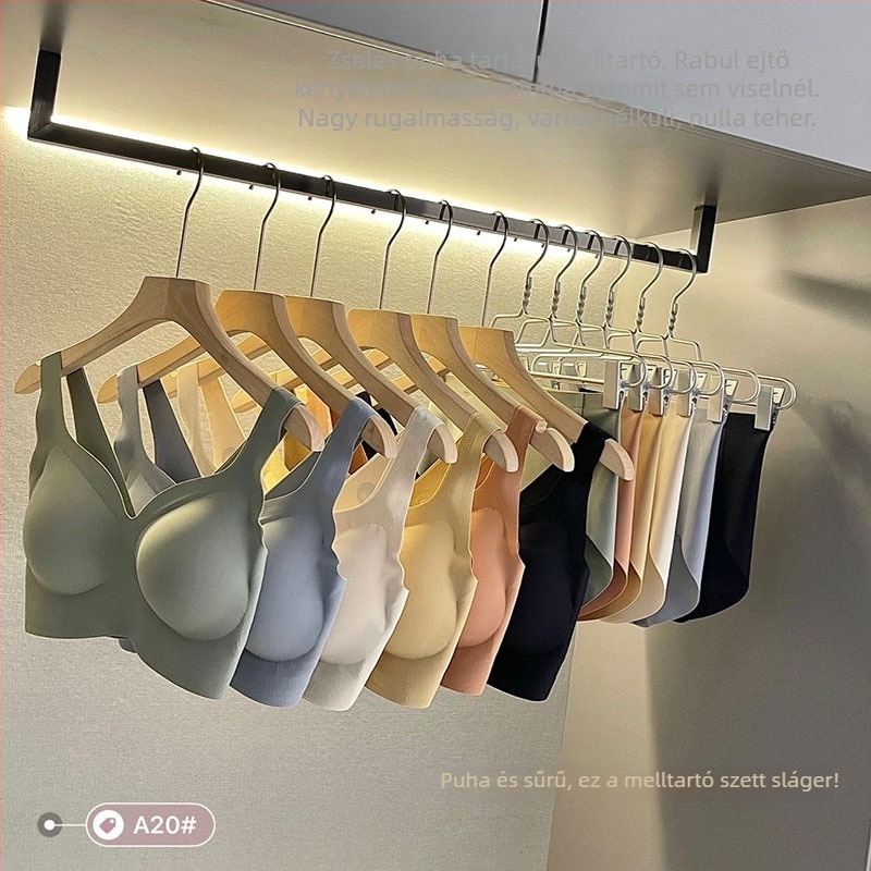 Zselés push-up nélküli melltartó oldalsó gyűjtéssel, varratszegény, kis méretű mellekhez, ajándékdobozos alsónemű készlet