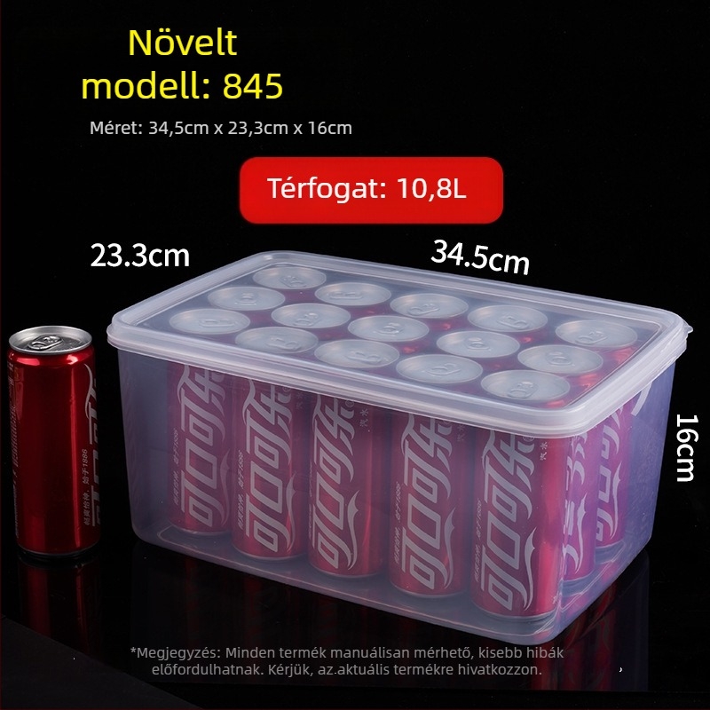 Műanyag négyszögletes élelmiszertároló edény fedéllel, mikrohullámú sütőben használható