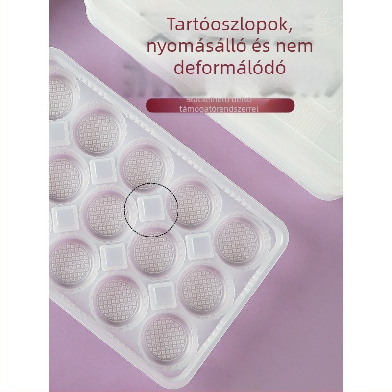 RUNHE Egyszer használatos elválasztott wonton doboz — polipropilén, biológiailag lebomló, mikrohullámú sütőben nem használható, silk-screen logó, testreszabás elérhető