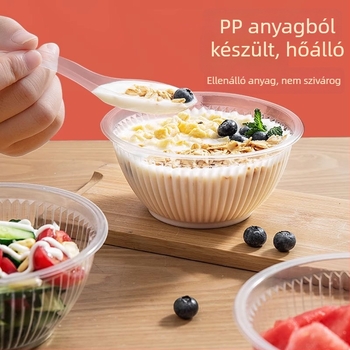 Egyszer használatos műanyag tál éttermi elvitelhez (Kategória: Egyszer használatos tál; Anyag: Műanyag; Import: Nem)