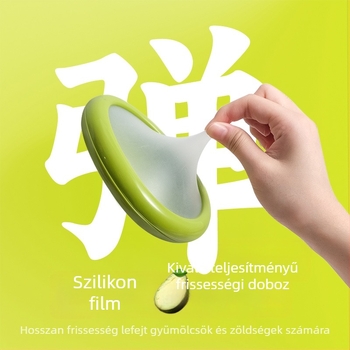 Szilikon gyümölcsfrissítő doboz, szabálytalan alakú, kapacitás 300 ml alatt, egyetlen rétegű hűtőtároló