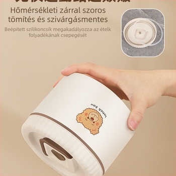 316 rozsdamentes acél izolált ebédes doboz irodai dolgozók számára, felnőttek, nem elektromos, kapacitás 468l