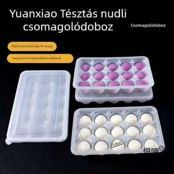 Egyszer használatos műanyag doboz nagy kézzel készített ragadós rizsgolyók számára (nem mikrohullámú sütőben használható; logó nyomtatás lehetséges; feldolgozás és testreszabás ügynök által; eredet: Kontinentális Kína)