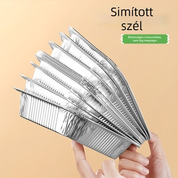 Egyszer használatos papír-alumínium fóliás tál – kör vagy négyszögletes, élelmiszerbiztonságos, 10–55 darab, 3 év eltarthatóság, újrahasznosítható