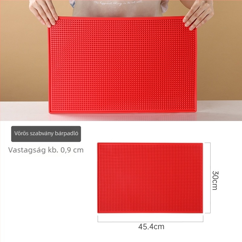 téglalap alakú szilikon bár alátét tejes teához – csúszásmentes, kínai stílus