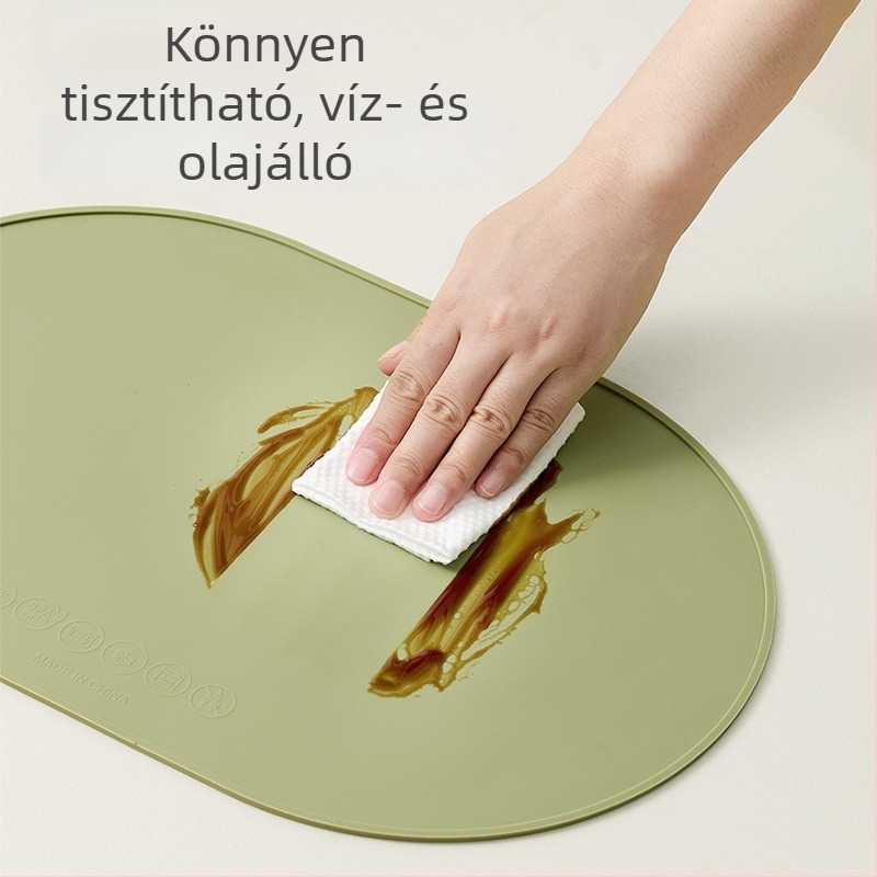 Szilikon kerek asztal alátét — egyszínű felülettel, hőálló, víz- és olajálló, nyugati étkezőasztalhoz