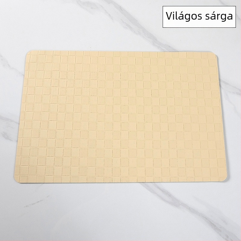 PVC asztali alátét, négyzet alakú, egyszínű, modern egyszerű stílus, első osztályú minőség