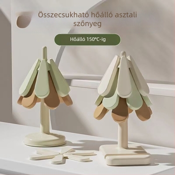 Karácsonyfát ábrázoló szilikon pohártartó, anyag: szilikon, hőszigetelő alátét, piacra kerülés: 2024 június