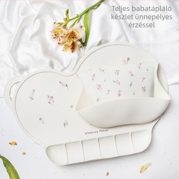 Gyerekeknek szánt szilikon étkező alátét falra rögzíthető szívófejjel, vízálló és olajálló, szabálytalan alakú, hőszigetelő pohár alátét