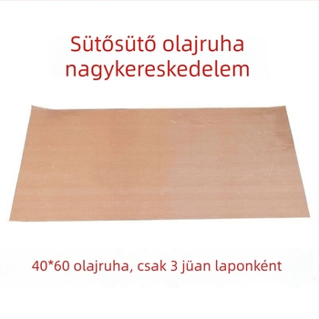 Magas hőmérsékletű, tapadásmentes sütőmat PTFE bevonatú olajvászonból, újrafelhasználható, 130 g/m²