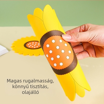 PVC étkezési alátét, szabálytalan forma, virágos mintázat, hőálló — Three Bird House