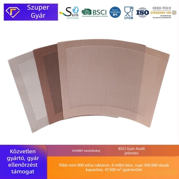 Kerek ventilátor alakú asztalterítő PVC-ból, egyszínű felület, szabálytalan kontúr, modern egyszerű stílus, nem biológiailag lebomló