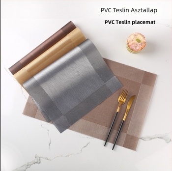 MIER PVC asztal alátét, négyzetes/kerek/szabálytalan formájú, modern minimalist stílus, egyszínű mintázat