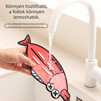 PVC anyagú matrac tálfedőhöz, cartoon mintával, szabálytalan formájú, csúszásmentes és hőálló