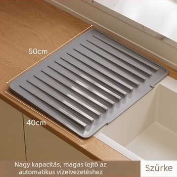 Silikonból készült lefolyó alátét a konyhapultodra, hőálló és égésvédett, mosogatóhoz