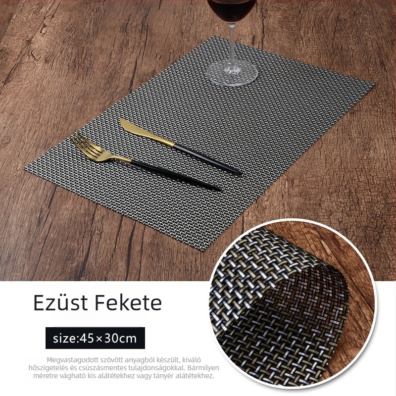 Tányéralátét PVC, négyzet alakú, modern minimalista stílus