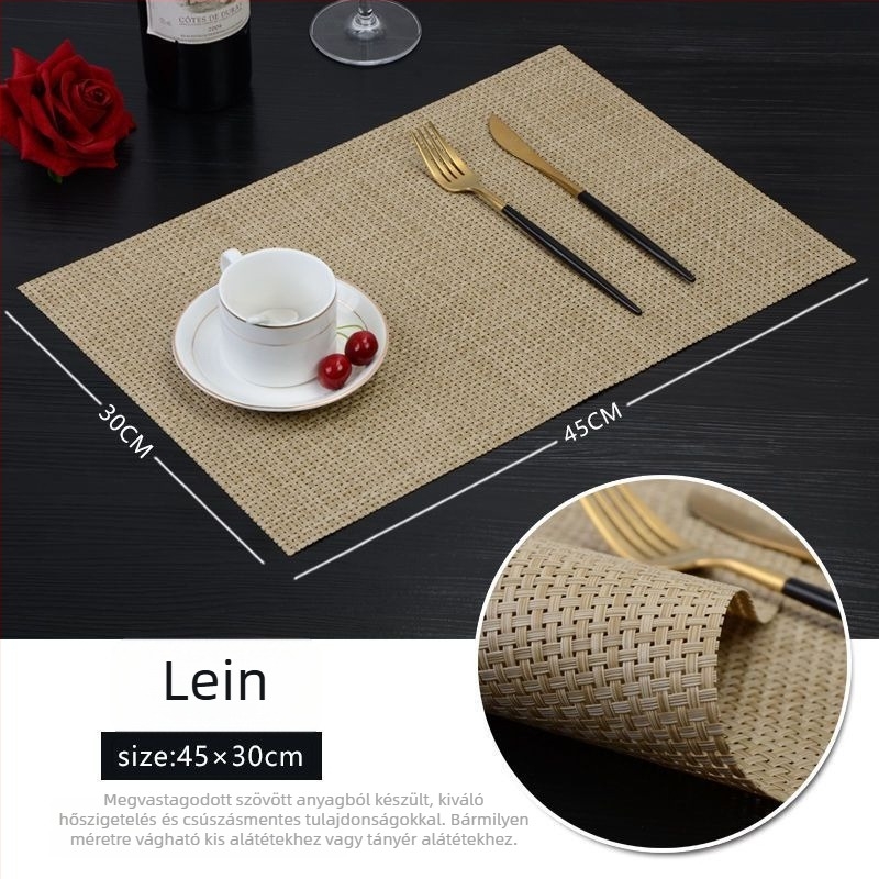 Tányéralátét PVC, négyzet alakú, modern minimalista stílus