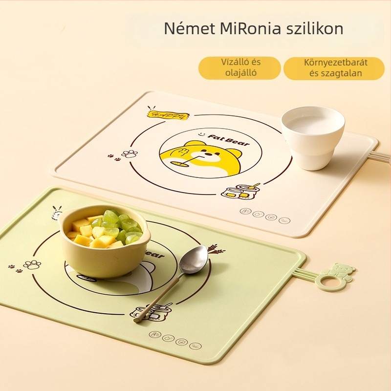Szilikon étkező alátét, négyszögletes, karikatúra stílus, márka HZB0304, 2024 nyári bevezetés