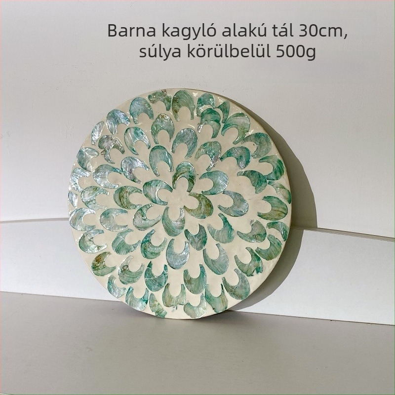Fa kör alakú tálaló alátét, skandináv stílus, biológiailag lebomló