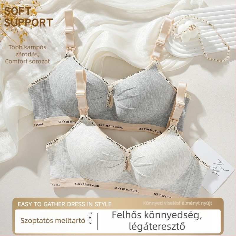 Vezeték nélküli szoptatós melltartó formázó dizájnnal, várandósság és posztpartum időszakra, vékony és kényelmes