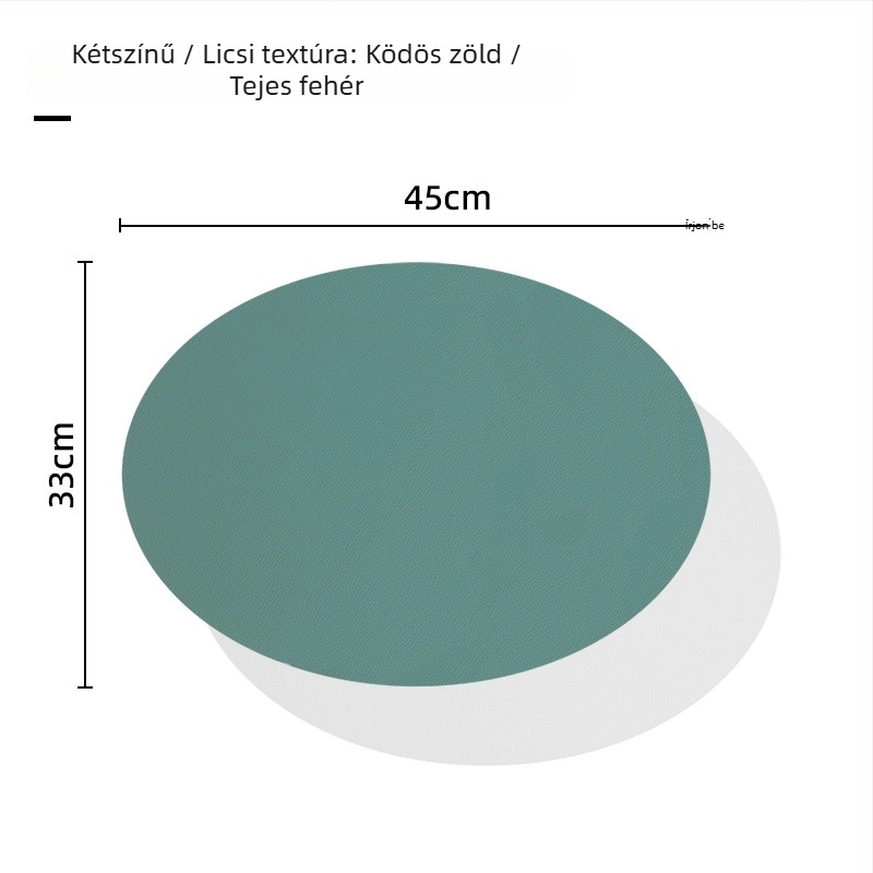 Lychee mintás PVC bőr étkezési alátét, kerek, vízálló, hőálló