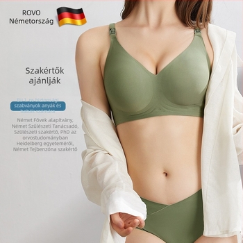 Rovo kismama szoptatós melltartó, seamless, push-up, anti-lógás, csúszásmentes kosarakkal, hátoldali négy soros hook-zár