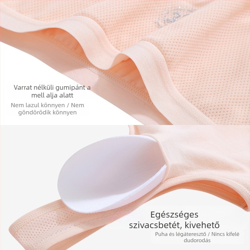 100% pamut, lélegző női melltartó hátsó dizájnnal