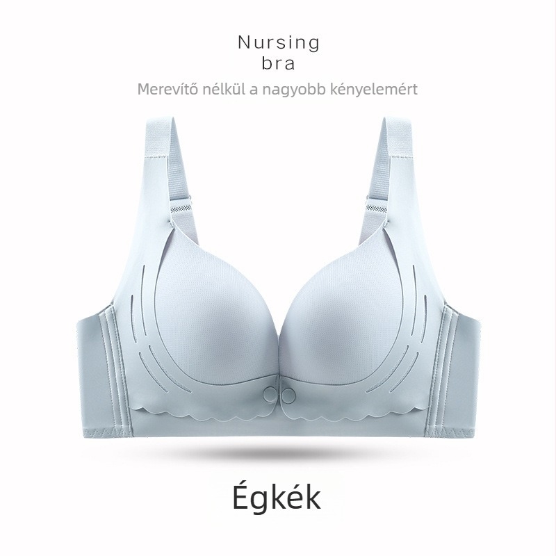 ROVO szoptatós melltartó vékony formázott kosarakkal és fix vállpántokkal, terhességre és szoptatásra, nylon anyagból