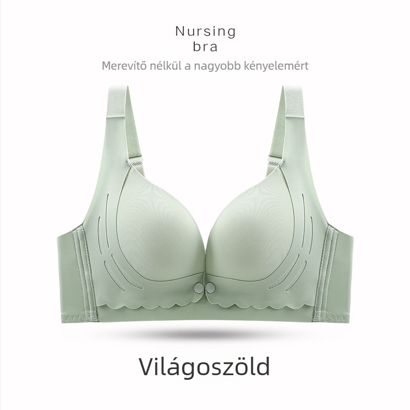 ROVO szoptatós melltartó vékony formázott kosarakkal és fix vállpántokkal, terhességre és szoptatásra, nylon anyagból