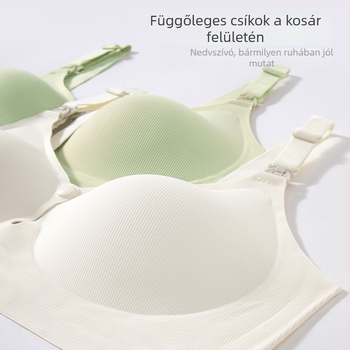 Elöl záródó szoptatós melltartó, wireless, nagyobb mellek számára, BC kosár, légáteresztő vékony kosár